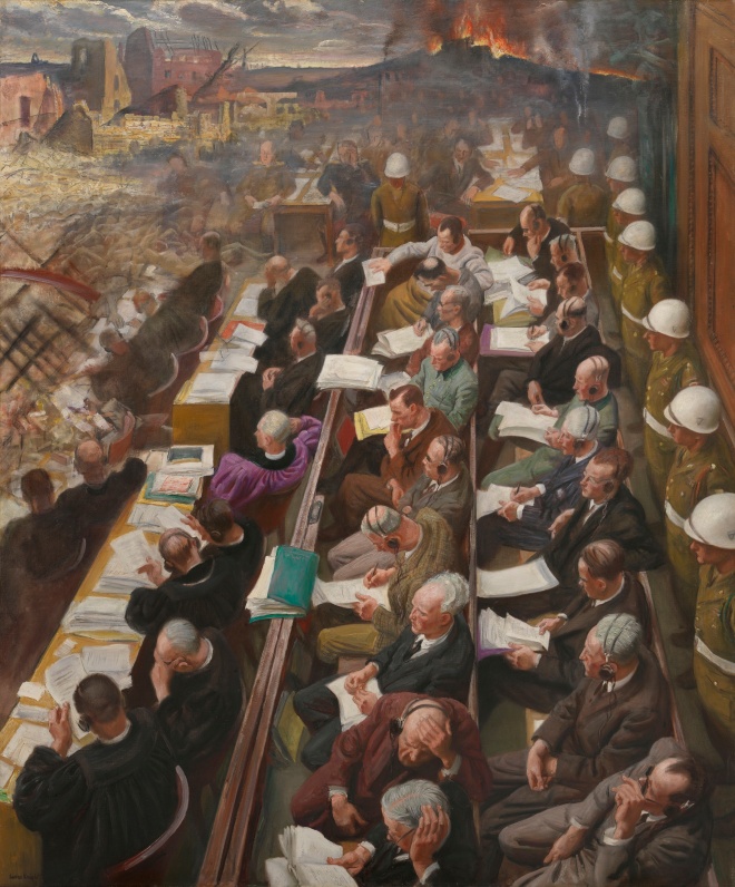 The Nuremberg Trial, by Dame Laura Knight, 1946, Imperial War Museum, London