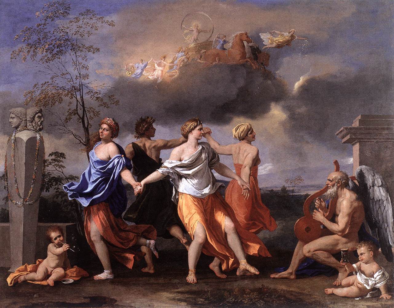 A Dance to the Music of Time, by Nicholas Poussin (1594-1665)